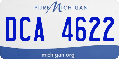 MI license plate DCA4622