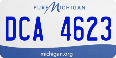 MI license plate DCA4623