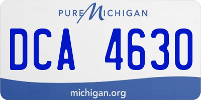 MI license plate DCA4630