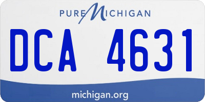 MI license plate DCA4631