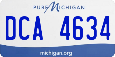 MI license plate DCA4634