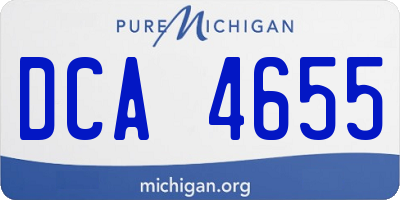 MI license plate DCA4655