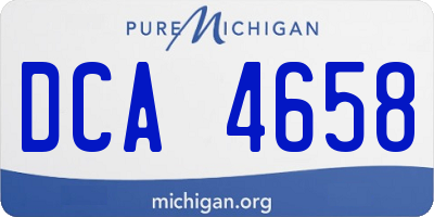 MI license plate DCA4658