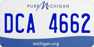 MI license plate DCA4662