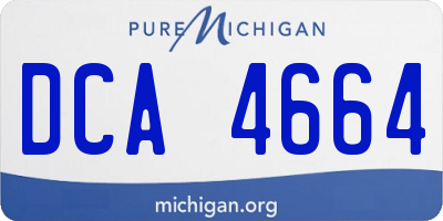 MI license plate DCA4664