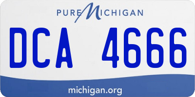 MI license plate DCA4666