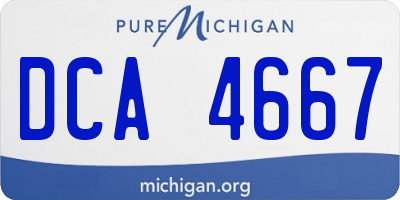 MI license plate DCA4667