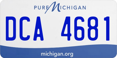 MI license plate DCA4681