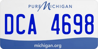 MI license plate DCA4698