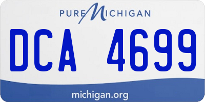 MI license plate DCA4699