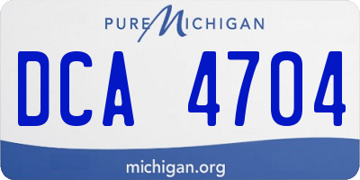MI license plate DCA4704