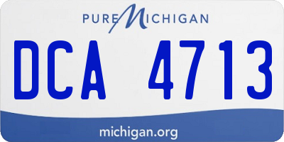 MI license plate DCA4713
