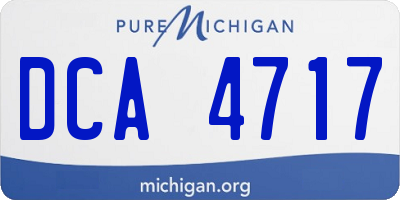MI license plate DCA4717
