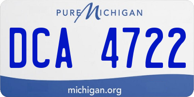 MI license plate DCA4722