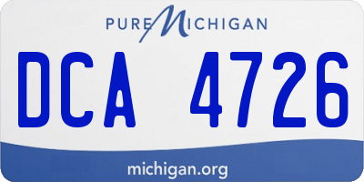 MI license plate DCA4726