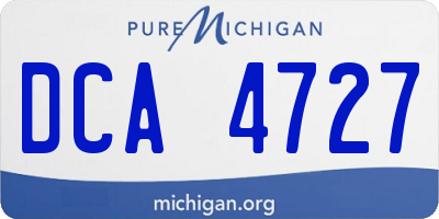 MI license plate DCA4727
