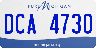 MI license plate DCA4730