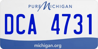 MI license plate DCA4731