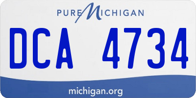 MI license plate DCA4734