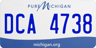 MI license plate DCA4738