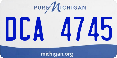 MI license plate DCA4745