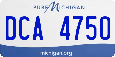 MI license plate DCA4750