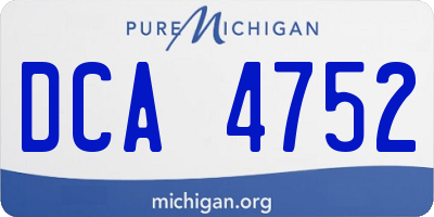 MI license plate DCA4752