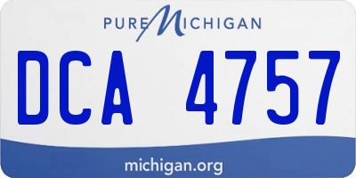 MI license plate DCA4757