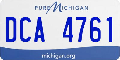 MI license plate DCA4761