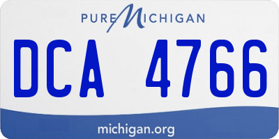 MI license plate DCA4766
