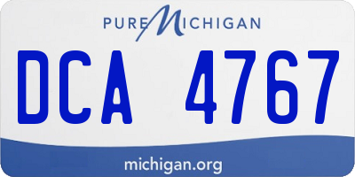 MI license plate DCA4767