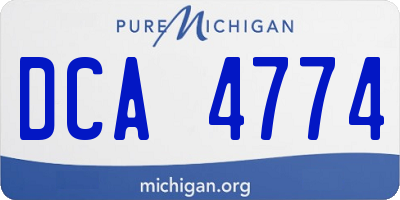 MI license plate DCA4774