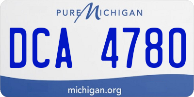 MI license plate DCA4780