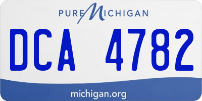 MI license plate DCA4782