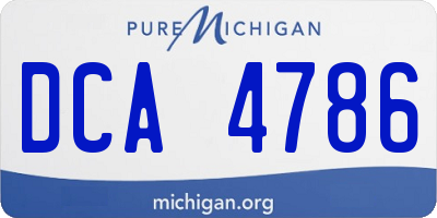 MI license plate DCA4786