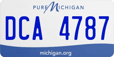 MI license plate DCA4787