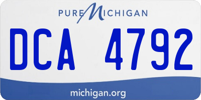 MI license plate DCA4792