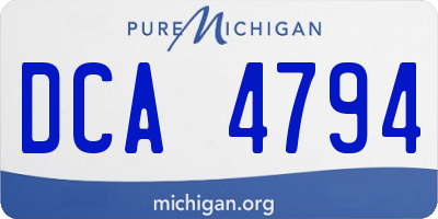 MI license plate DCA4794