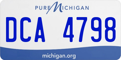 MI license plate DCA4798