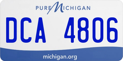 MI license plate DCA4806