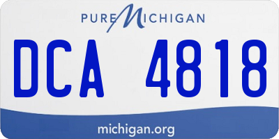 MI license plate DCA4818