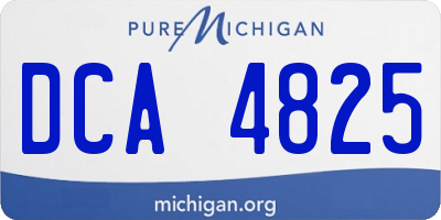 MI license plate DCA4825
