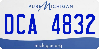 MI license plate DCA4832