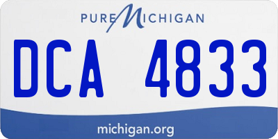 MI license plate DCA4833