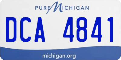 MI license plate DCA4841