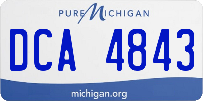 MI license plate DCA4843