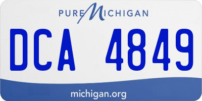 MI license plate DCA4849