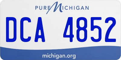 MI license plate DCA4852
