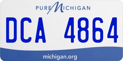 MI license plate DCA4864