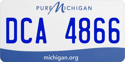 MI license plate DCA4866
